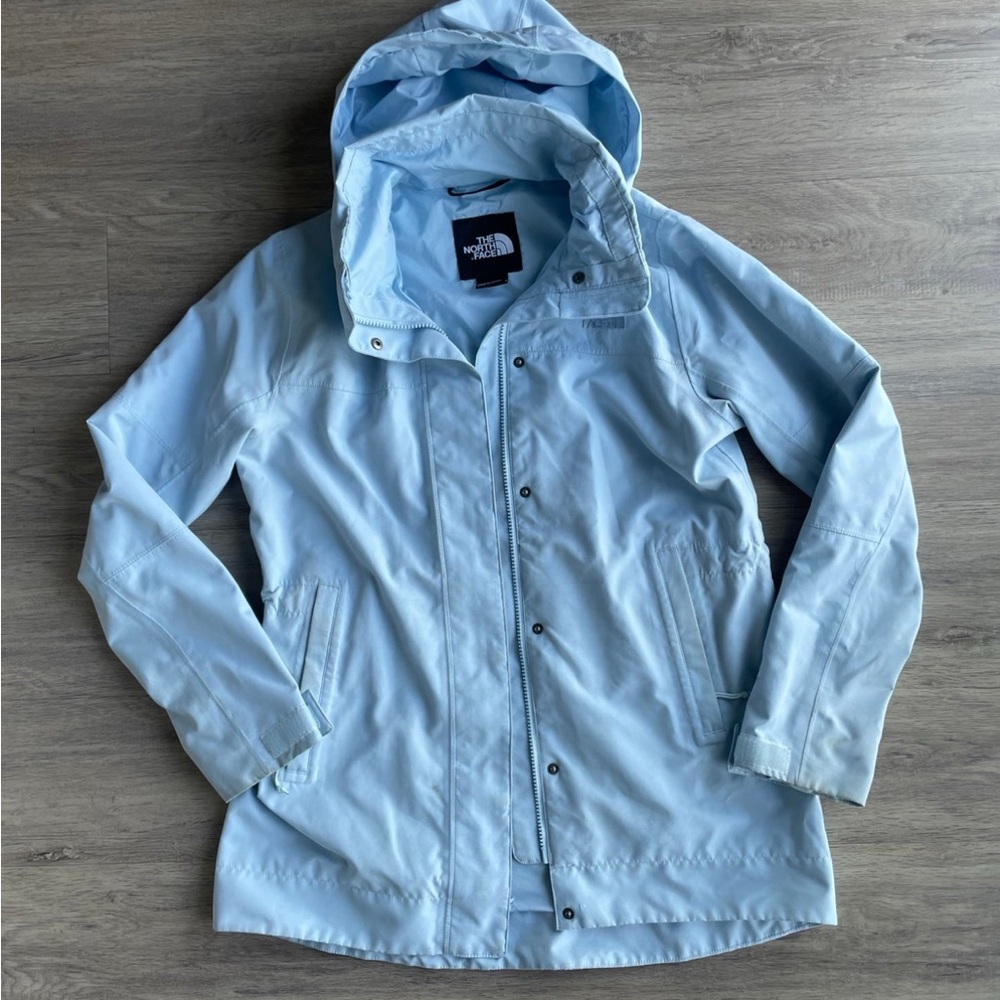 The North Face Light Blue Hooded Jacket